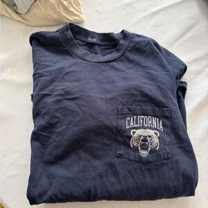 Brandy Melville Navy Blue California Bear Long Sleeve Tee